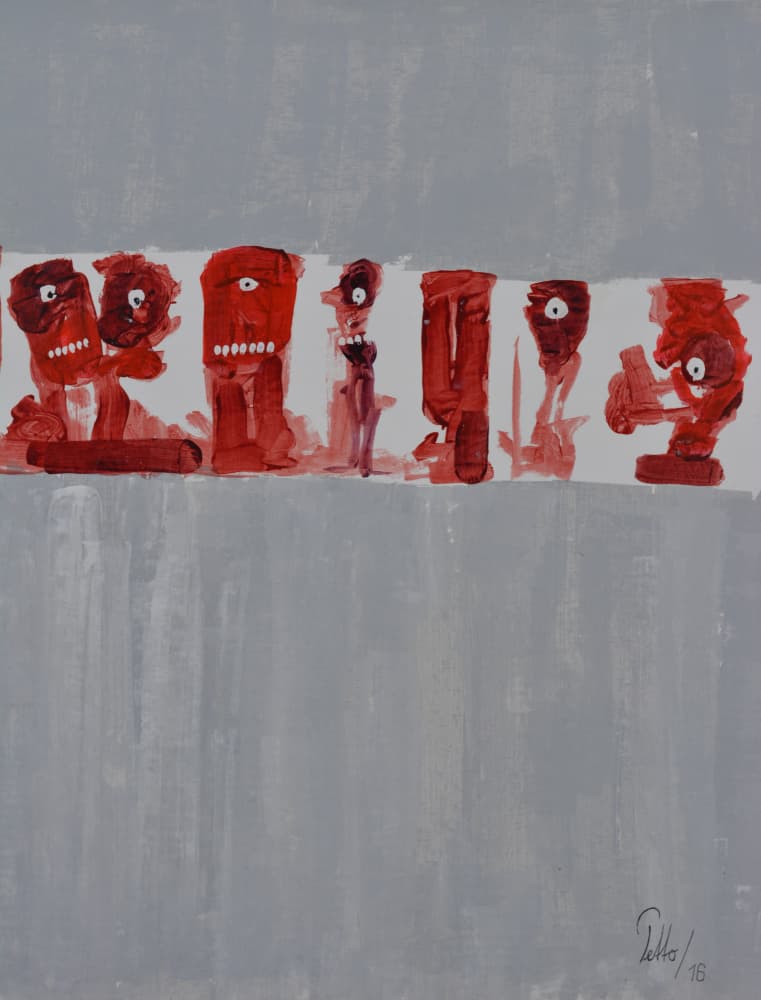 Quirky Red Characters by Mr PETTO — canvas wall art