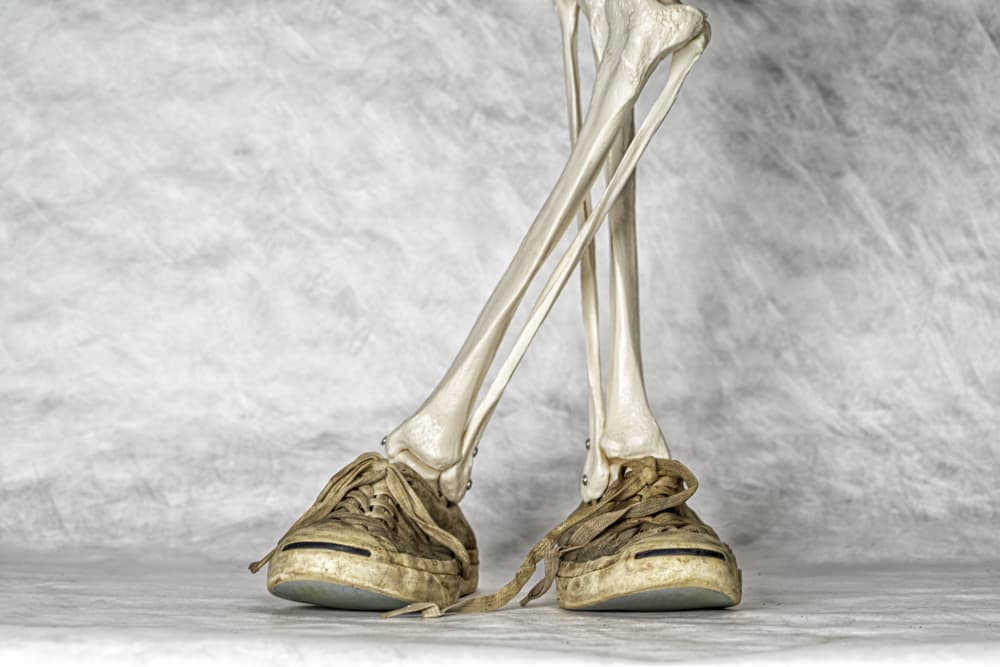 Skeleton In Sneakers by Leonid Yermoshkin — canvas wall art