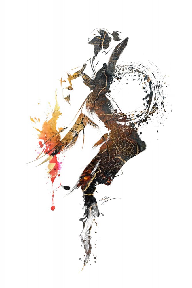 Warrior Dance Splash by Rafal Kulik — canvas wall art