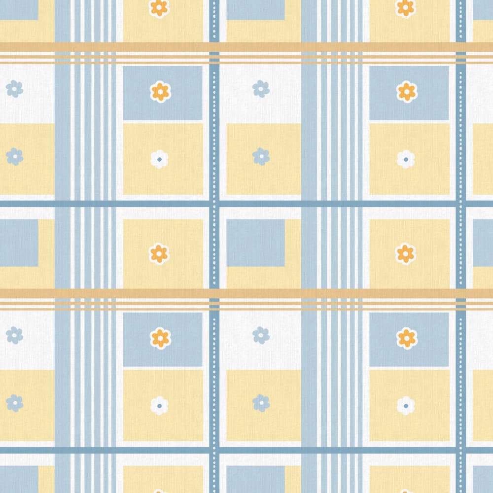 Soft Plaid Flowers by Josie George — canvas wall art