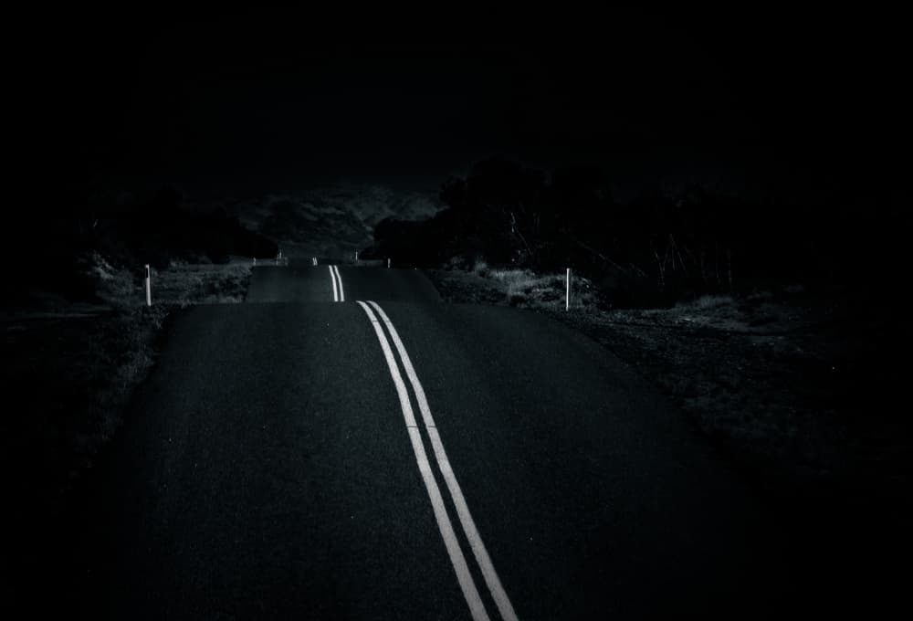 Dark Winding Road Ahead by Zina Heg — canvas wall art