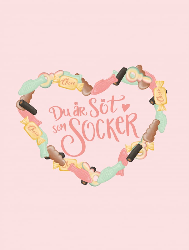 Sweet As Sugar Heart by Aminah Eleonora — canvas wall art