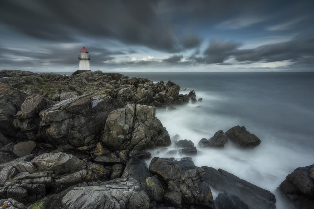 Dramatic Coastal Lighthouse by Adam Pachula — canvas wall art