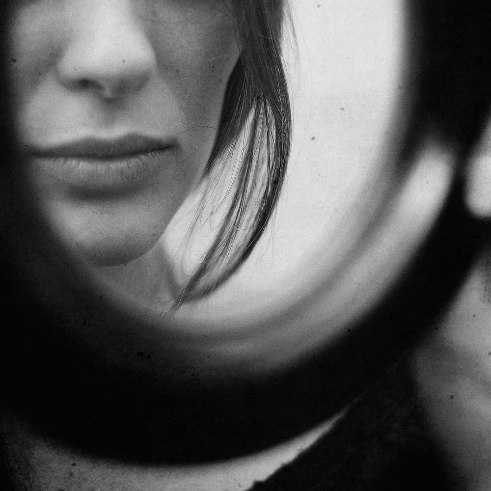 Woman Reflected Gaze by Milena Seita — canvas wall art