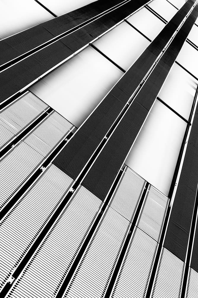 Monochrome Architectural Pattern by Greetje van Son — canvas wall art