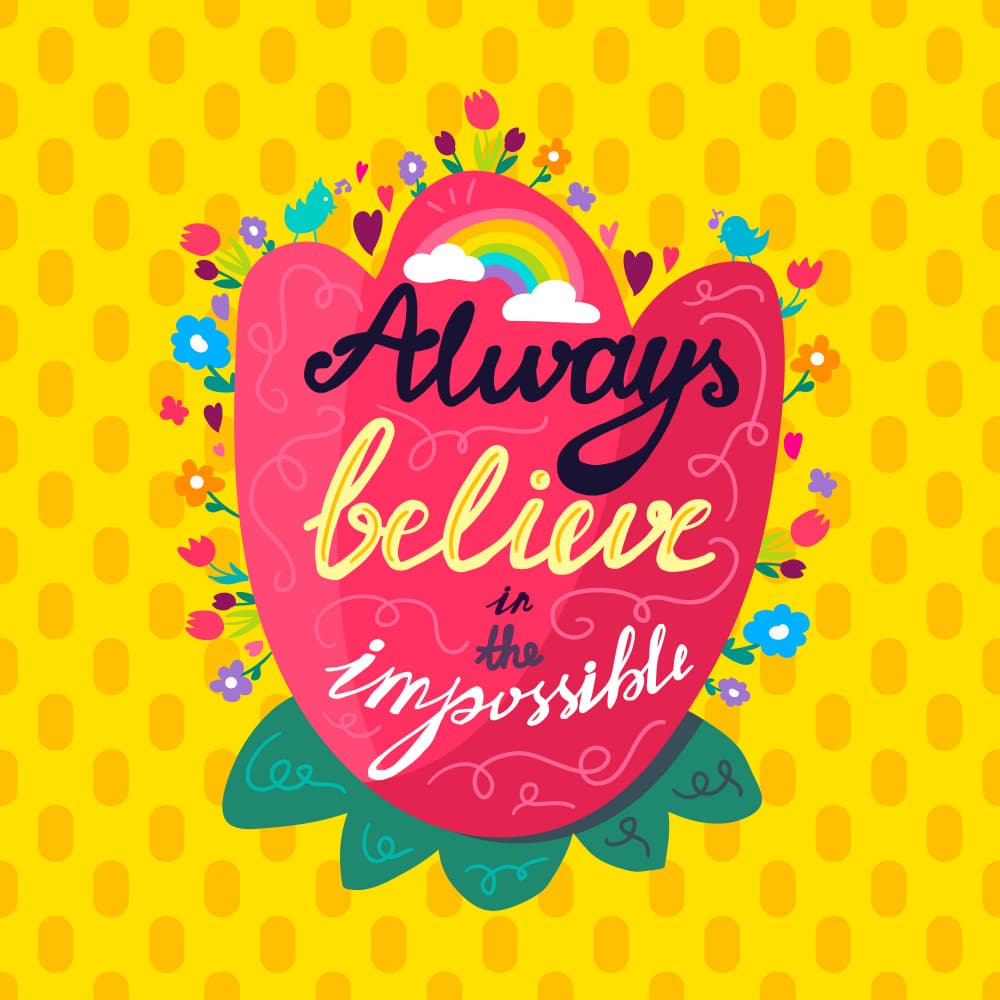 Always Believe Impossible Quote by Marika Barsrsind β canvas wall art