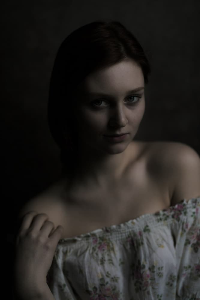 Moody Floral Portrait by Jacob Tuinenga — canvas wall art