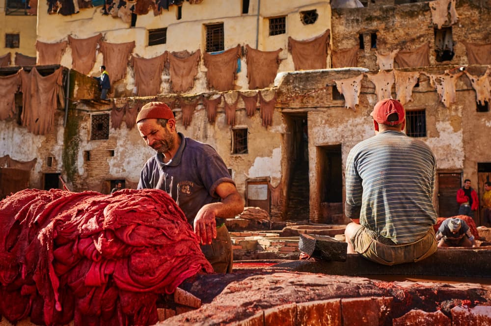 Moroccan Tannery Life by Martin Froyda — canvas wall art