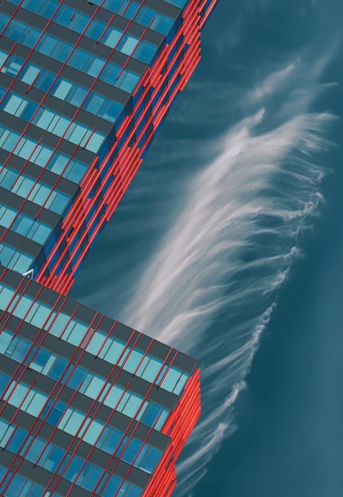 Building Lines and Clouds by Greetje van Son — canvas wall art