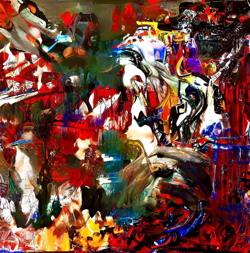 Bold Abstract Energy by mnemonixART — canvas wall art