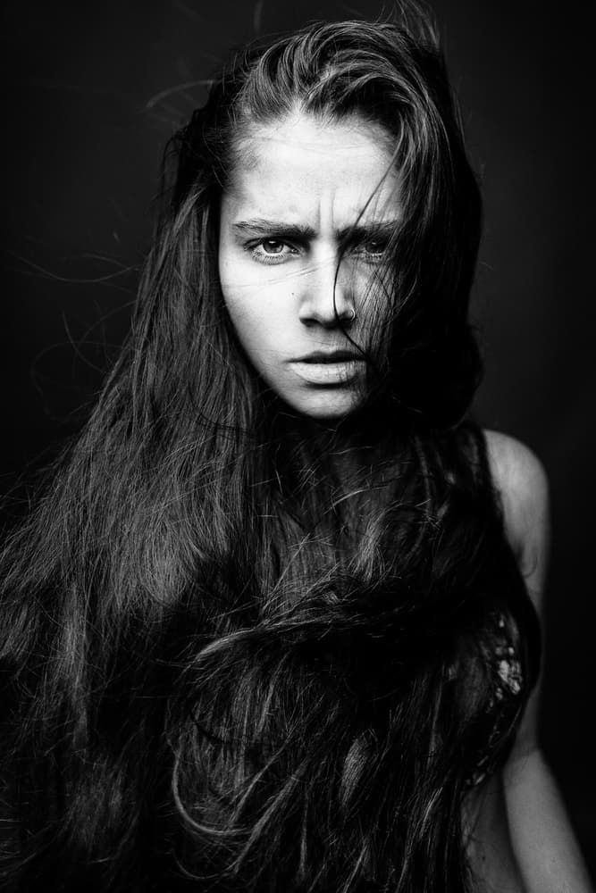 Intense Gaze Portrait by Martin Krystynek MQEP — canvas wall art
