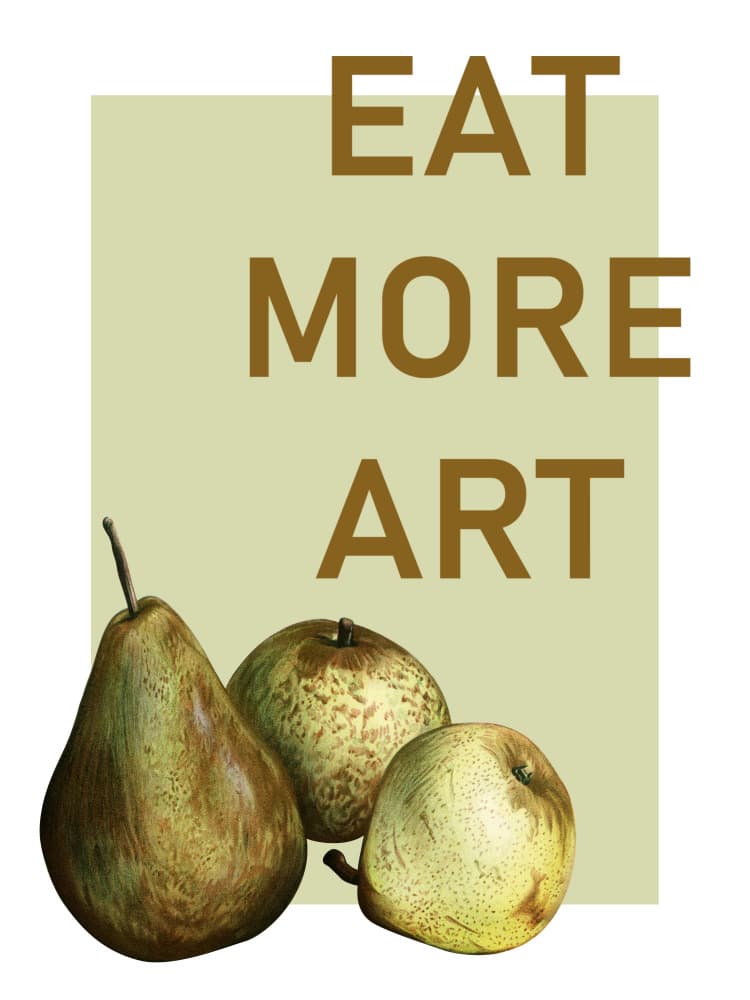 Eat More Art Pears by Marja van den Hurk — canvas wall art