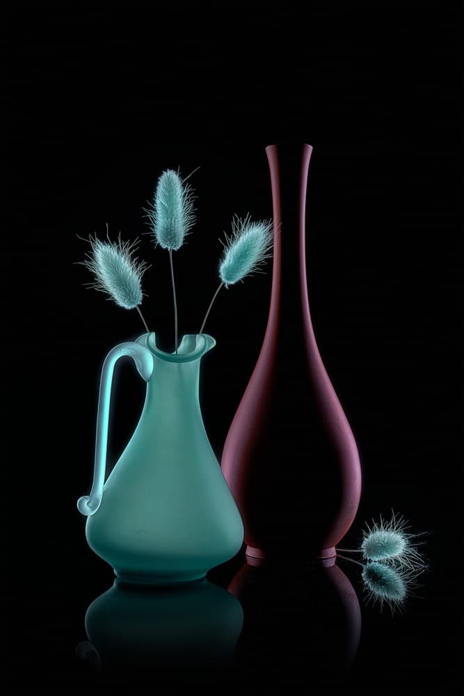 Vases with Bunny Tails by Lydia Jacobs — canvas wall art