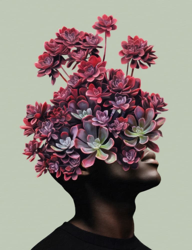 Succulent Mind by Marja van den Hurk — canvas wall art
