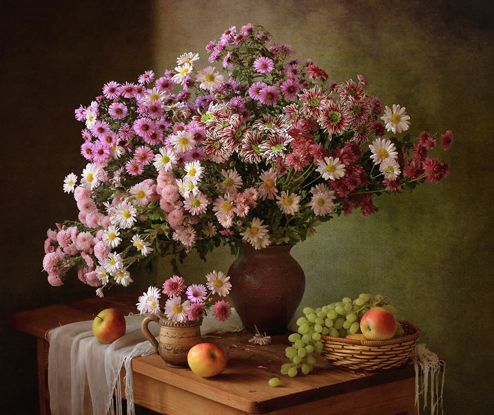 Autumn Floral Still Life by Tatyana Skorokhod — canvas wall art