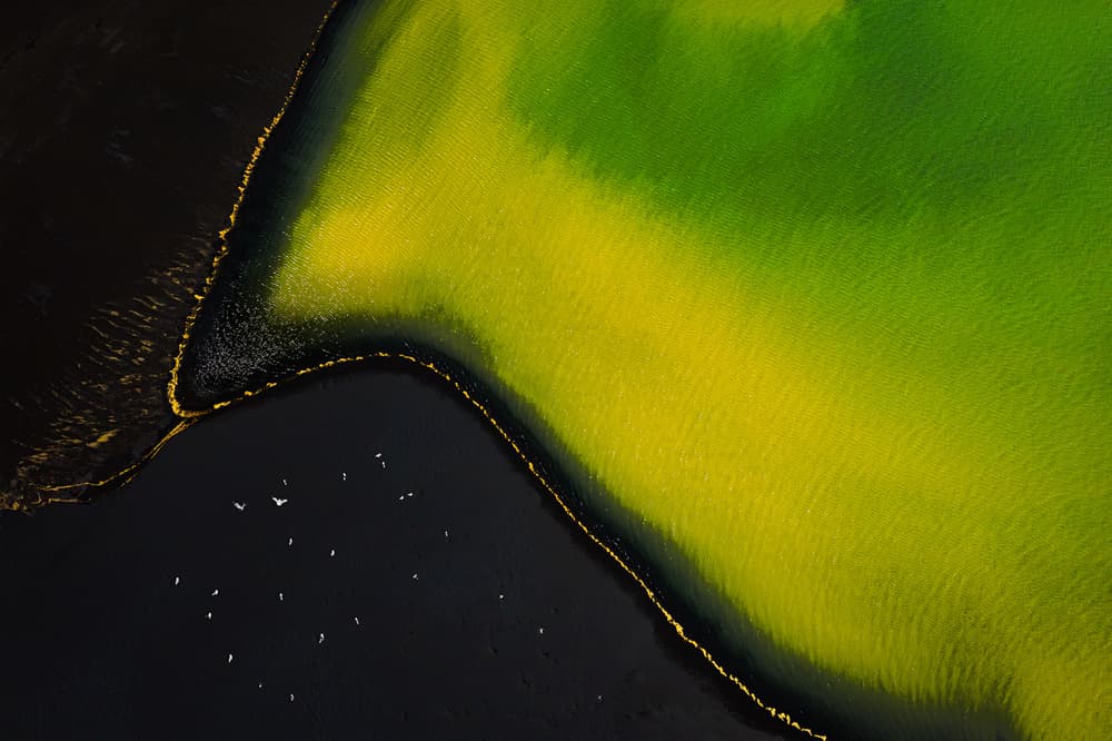 Liquid Gold Shore by John Fan — canvas wall art