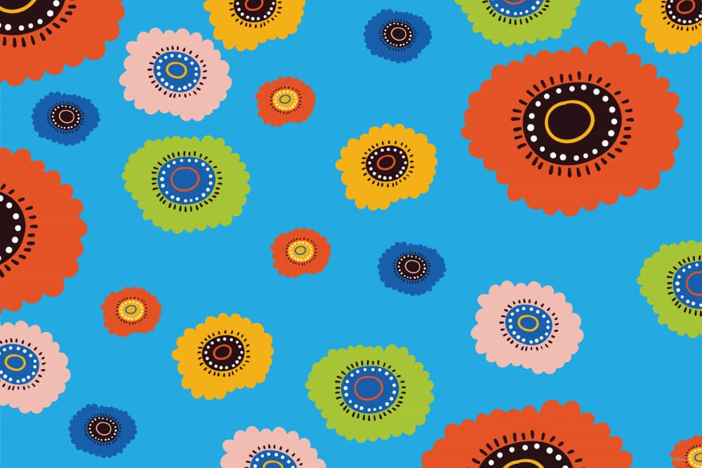 Colorful Abstract Flowers by Sue Skellern — canvas wall art