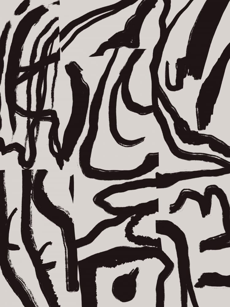 Flowing Abstract Lines by Little Dean — canvas wall art