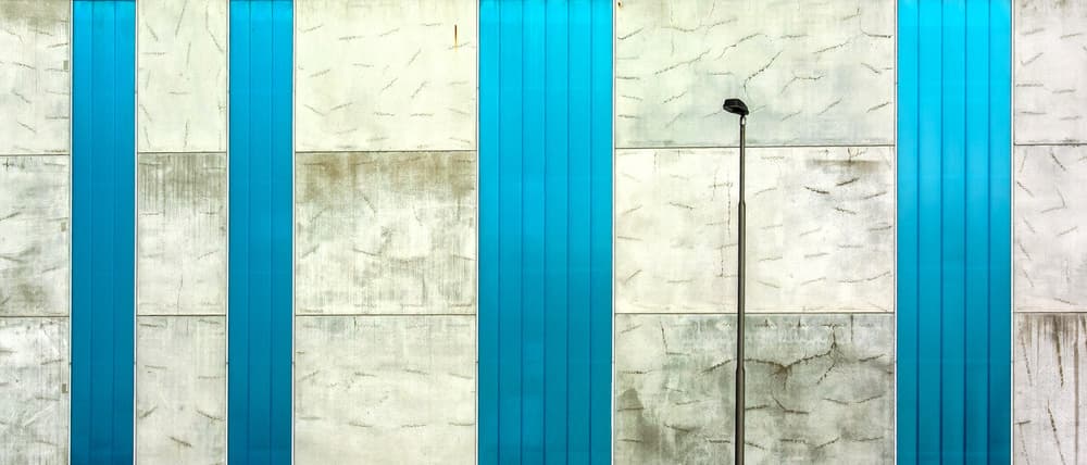 Geometric Blue Concrete by Lus Joosten — canvas wall art