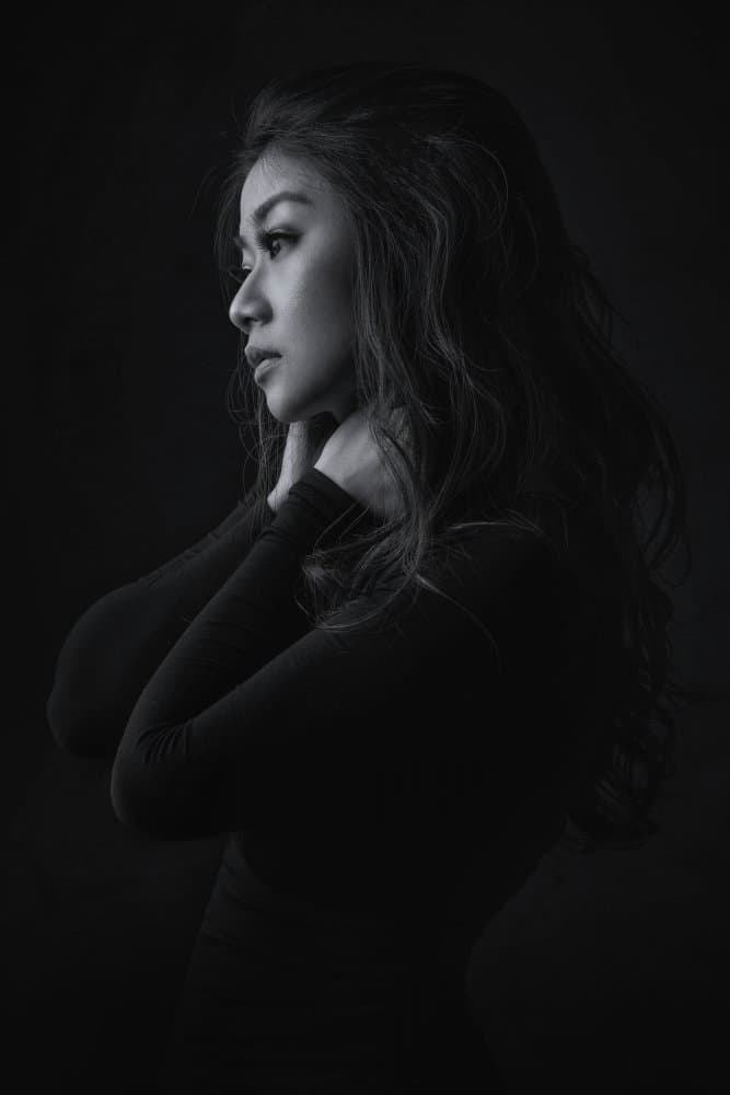 Elegant Pensive Woman by Heru Sungkono — canvas wall art