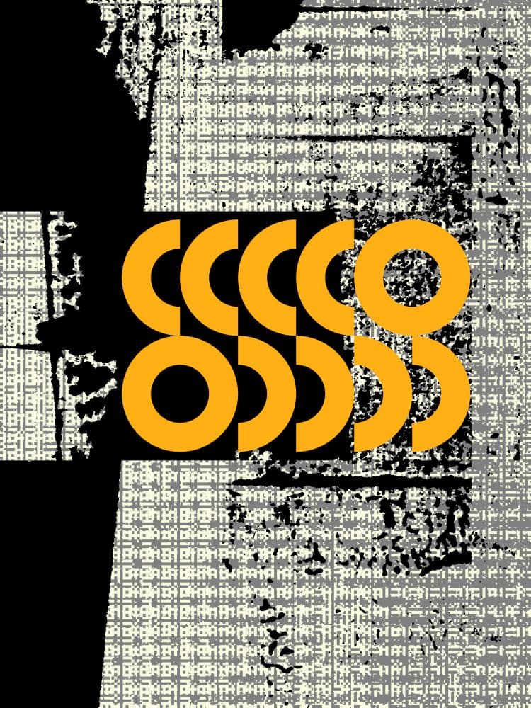 Distressed Geometric Circles by Petr Strnad — canvas wall art
