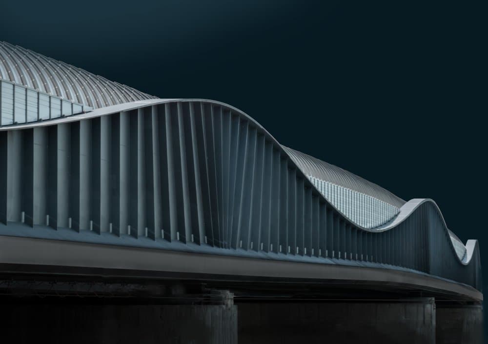 Sleek Wavy Architecture by Stephan Rückert — canvas wall art