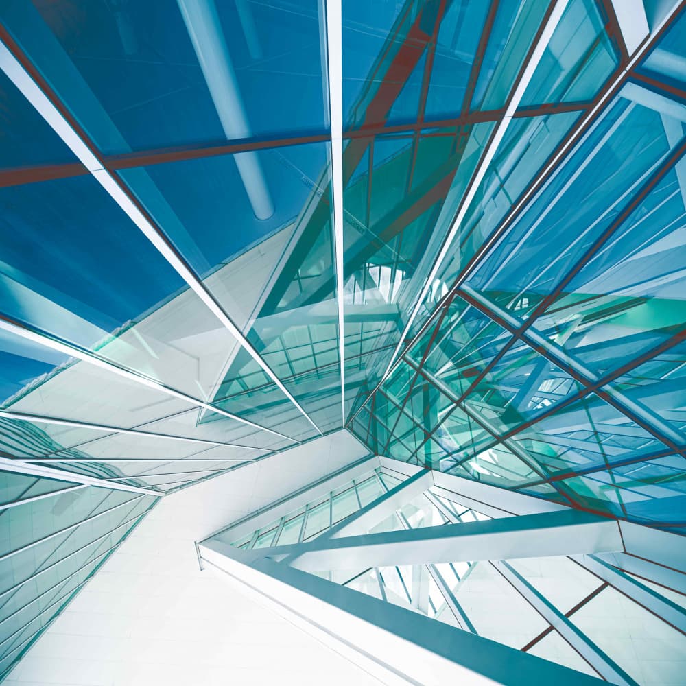 Modern Glass Structure by Mike Kreiten — canvas wall art