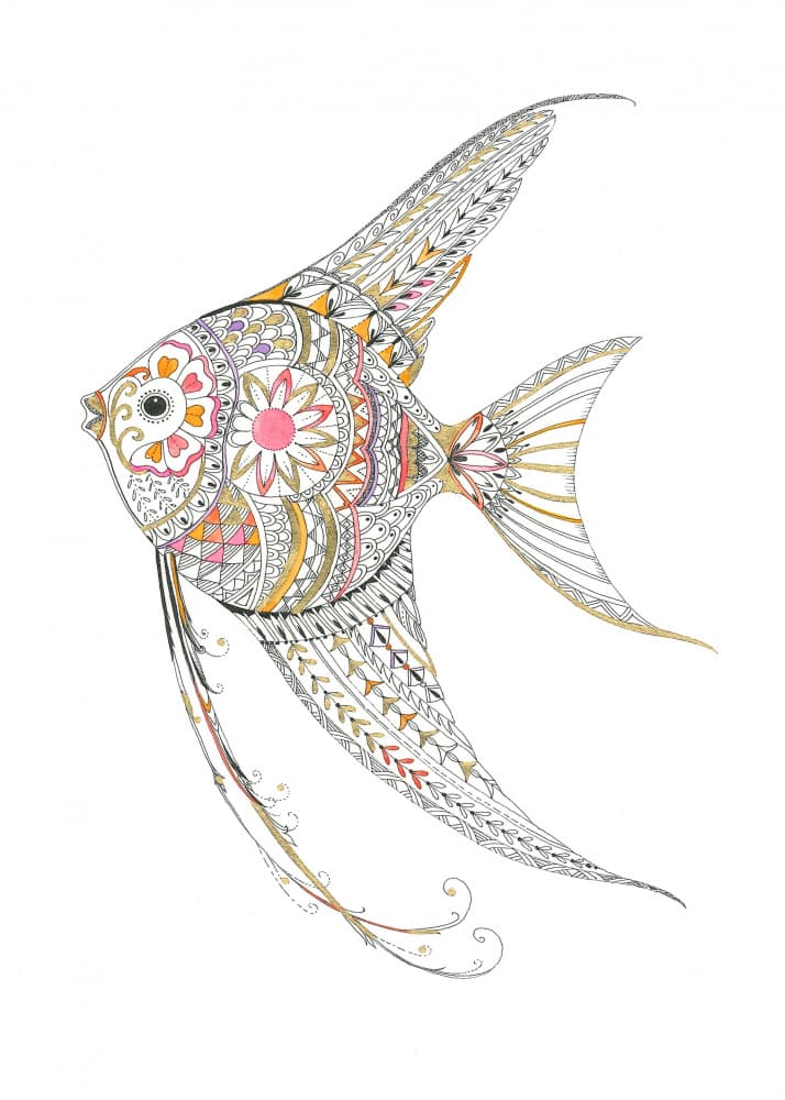 Angel Fish Delicate Tints by Isabelle Brent — canvas wall art