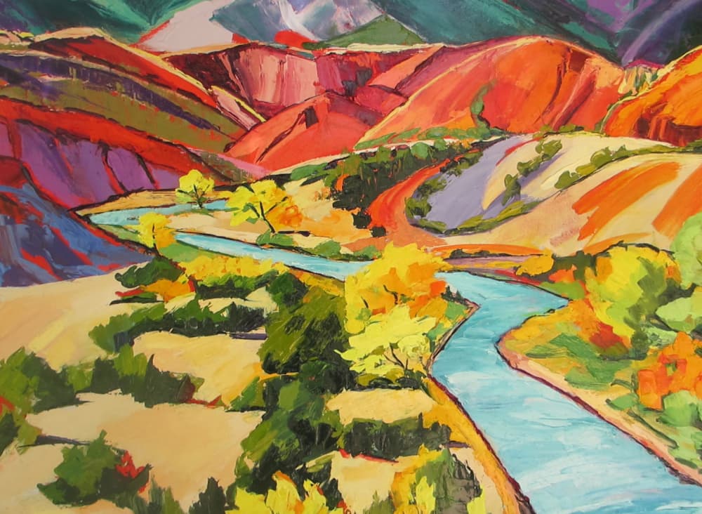 Vibrant River Valley by Maxine Shore — canvas wall art