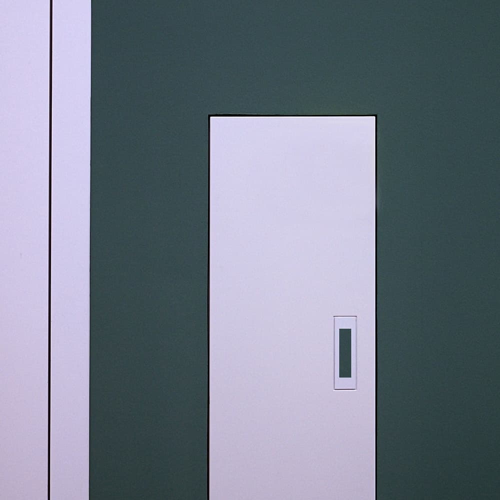 Minimalist Green Doorway by Roberto Parola — canvas wall art