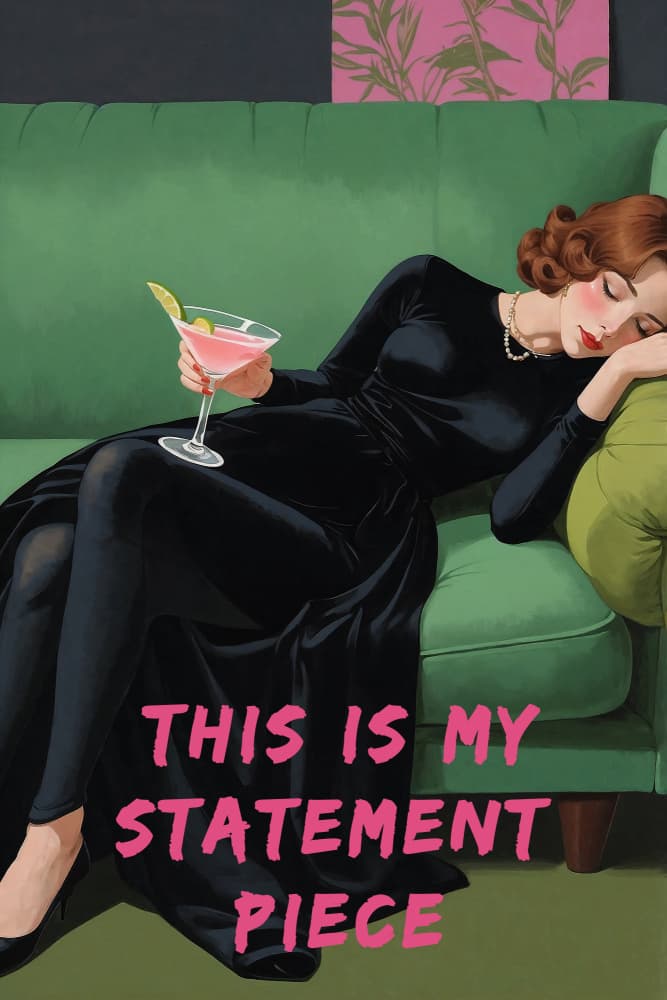 Elegant Cocktail Nap by The Art Concept — canvas wall art