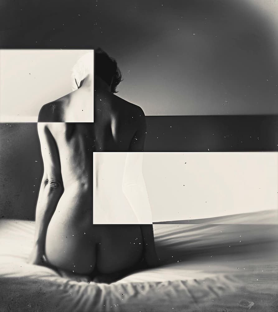 Seated Nude Woman by Bogdan Bouşcă — canvas wall art