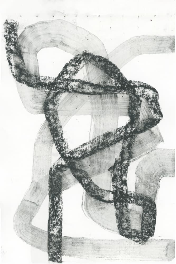 Entangled Dark Lines by cartissi — canvas wall art