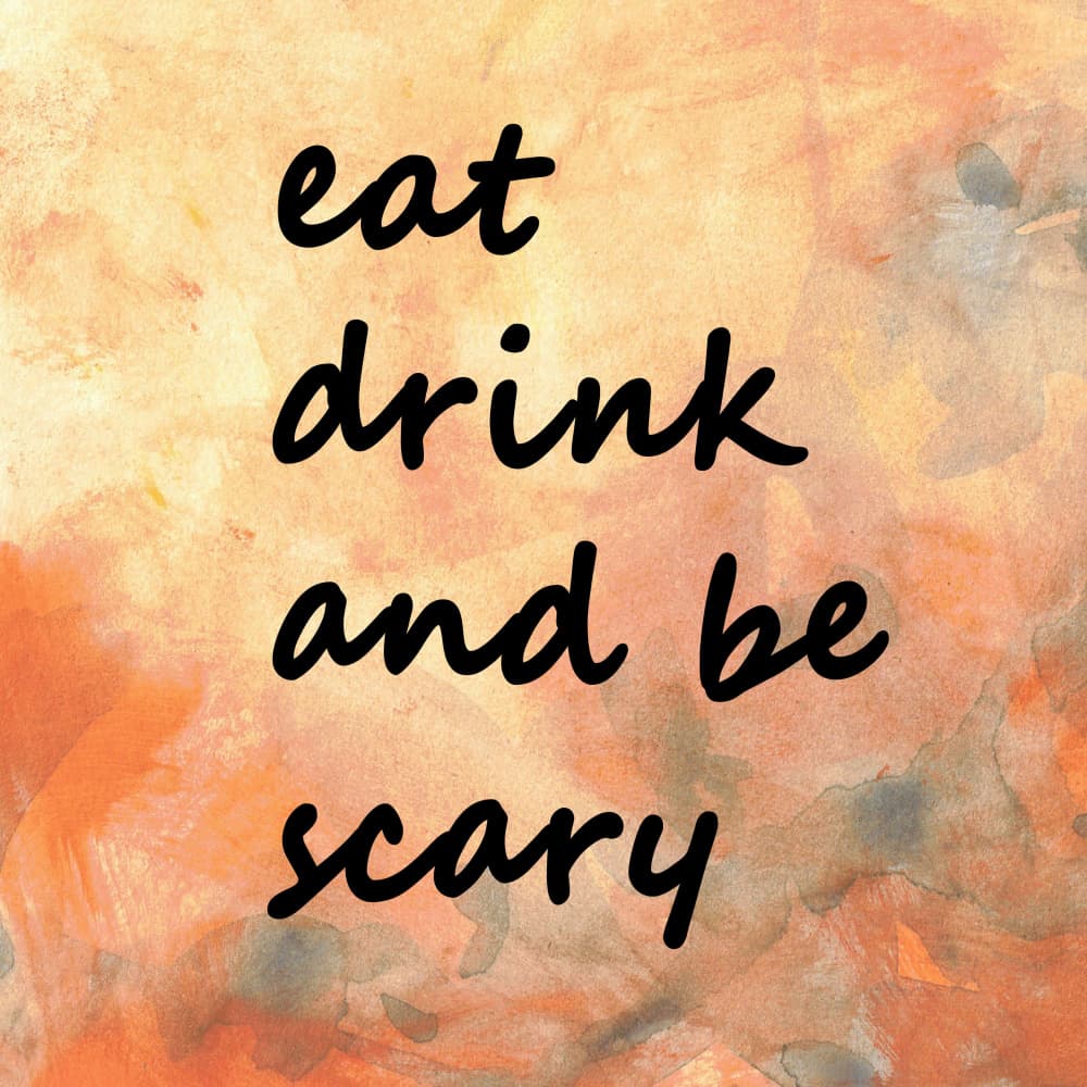 Eat Drink Be Scary by Lori Ann Folz — canvas wall art