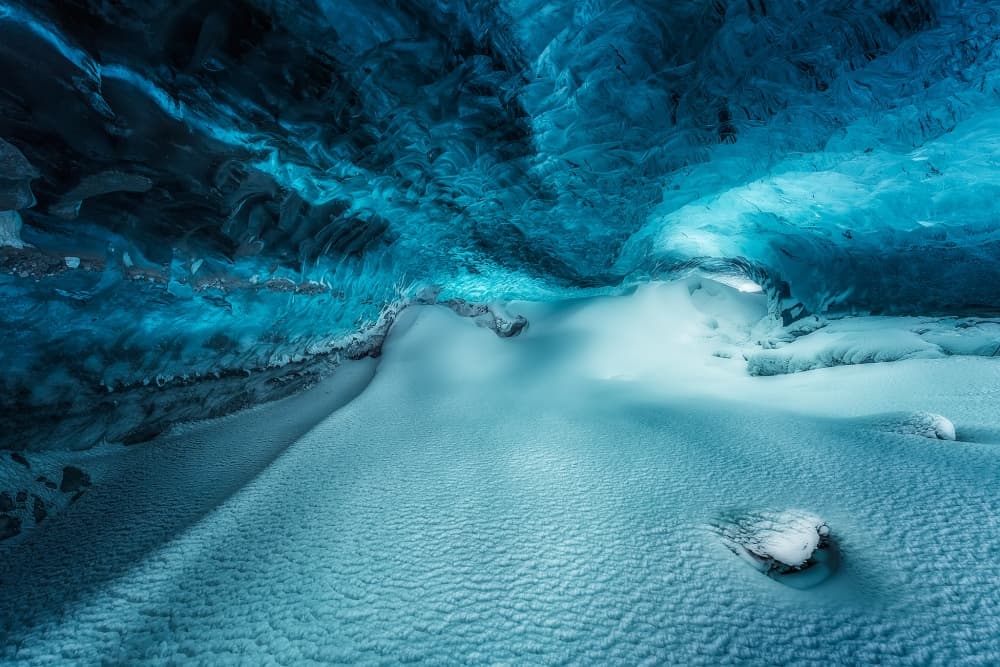Ethereal Blue Ice Cave by Javier de la Torre — canvas wall art