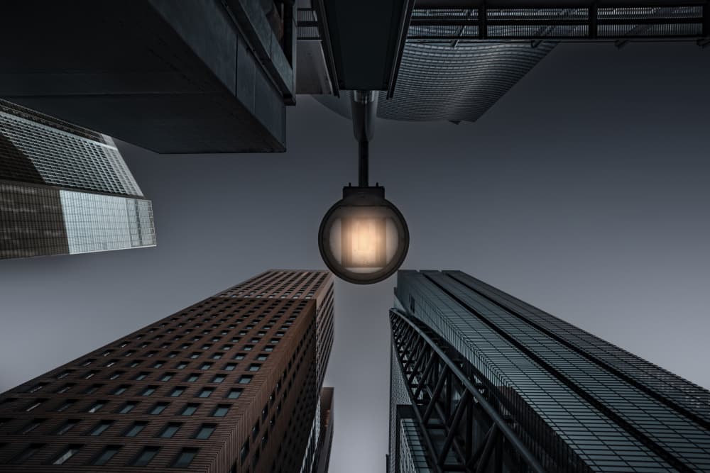 Skyward City Light by Tomoshi Hara — canvas wall art