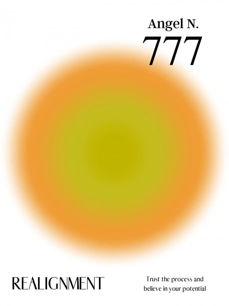 Angel Numbers 777 Aura by Amélie — canvas wall art