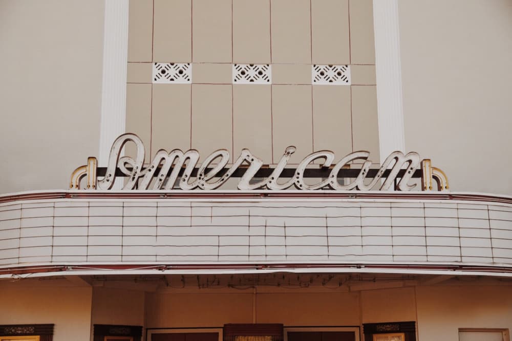 Vintage American Theater by Del Mundo Imagery — canvas wall art