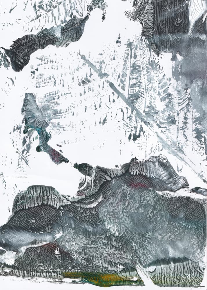 Icy Abstract Landscape by Maira Ribena — canvas wall art