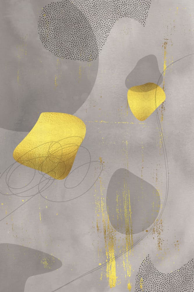 Golden Gray Abstraction by Melanie Viola — canvas wall art